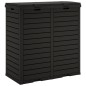 vidaXL Cubo de basura de exterior polipropileno negro 78x41x86 cm vidaXL Cubo de basura de exterior polipropileno negro 78x41x86 cm