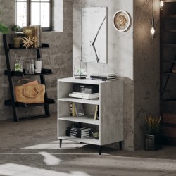 vidaXL Aparador de madera contrachapada gris hormigón 57x35x70 cm
