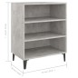 vidaXL Aparador de madera contrachapada gris hormigón 57x35x70 cm vidaXL Aparador de madera contrachapada gris hormigón 57x35x70 cm