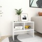 vidaXL Mesa auxiliar madera contrachapada blanco brillante 60x40x45 cm vidaXL Mesa auxiliar madera contrachapada blanco brillante 60x40x45 cm