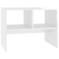 vidaXL Mesa auxiliar madera contrachapada blanco brillante 60x40x45 cm vidaXL Mesa auxiliar madera contrachapada blanco brillante 60x40x45 cm