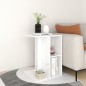 vidaXL Mesa auxiliar madera contrachapada blanco brillante 60x40x45 cm vidaXL Mesa auxiliar madera contrachapada blanco brillante 60x40x45 cm