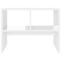 vidaXL Mesa auxiliar madera contrachapada blanco brillante 60x40x45 cm vidaXL Mesa auxiliar madera contrachapada blanco brillante 60x40x45 cm