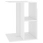 vidaXL Mesa auxiliar madera contrachapada blanco brillante 60x40x45 cm vidaXL Mesa auxiliar madera contrachapada blanco brillante 60x40x45 cm