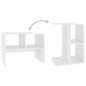 vidaXL Mesa auxiliar madera contrachapada blanco brillante 60x40x45 cm vidaXL Mesa auxiliar madera contrachapada blanco brillante 60x40x45 cm