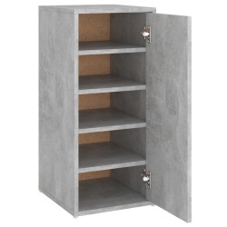 vidaXL Mueble zapatero madera de ingeniería gris hormigón 32x35x70 cm