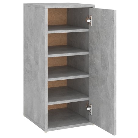 vidaXL Mueble zapatero madera de ingeniería gris hormigón 32x35x70 cm