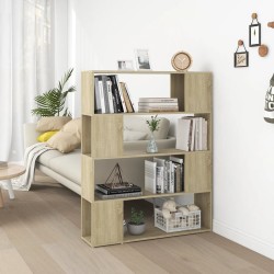 vidaXL Estantería/divisor de espacios roble Sonoma 100x24x124 cm