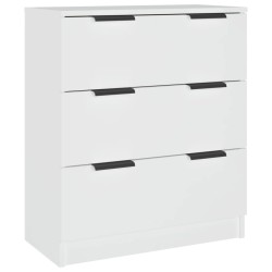 vidaXL Aparador de madera contrachapada blanco 60x30x70 cm
