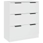 vidaXL Aparador de madera contrachapada blanco 60x30x70 cm vidaXL Aparador de madera contrachapada blanco 60x30x70 cm