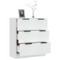 vidaXL Aparador de madera contrachapada blanco 60x30x70 cm vidaXL Aparador de madera contrachapada blanco 60x30x70 cm