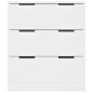vidaXL Aparador de madera contrachapada blanco 60x30x70 cm vidaXL Aparador de madera contrachapada blanco 60x30x70 cm