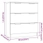 vidaXL Aparador de madera contrachapada blanco 60x30x70 cm vidaXL Aparador de madera contrachapada blanco 60x30x70 cm