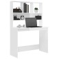 vidaXL Escritorio de estantes contrachapada blanco brillo 102x45x148cm vidaXL Escritorio de estantes contrachapada blanco brillo 102x45x148cm