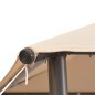 vidaXL Cenador carpa con toldo 4x4 m acero beige vidaXL Cenador carpa con toldo 4x4 m acero beige