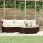 vidaXL Set muebles de jardín 4 piezas y cojines ratán sintético marrón vidaXL Set muebles de jardín 4 piezas y cojines ratán sintético marrón
