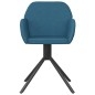 vidaXL Sillas de comedor giratorias 2 uds terciopelo azul