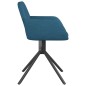 vidaXL Sillas de comedor giratorias 2 uds terciopelo azul