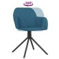 vidaXL Sillas de comedor giratorias 2 uds terciopelo azul