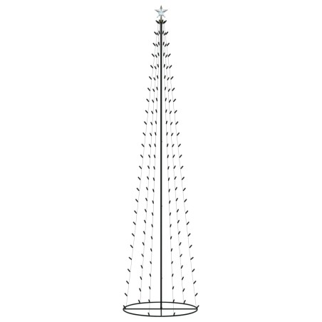 vidaXL Árbol de Navidad forma de cono 136 LED de colores 70x240 cm