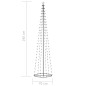 vidaXL Árbol de Navidad forma de cono 136 LED de colores 70x240 cm vidaXL Árbol de Navidad forma de cono 136 LED de colores 70x240 cm