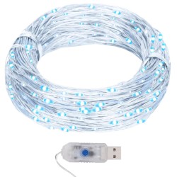 vidaXL Guirnalda de micro luces LED 40 m 400 LED blanco cálido