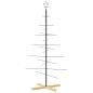 vidaXL Árbol de Navidad metal negro con base de madera 150 cm vidaXL Árbol de Navidad metal negro con base de madera 150 cm