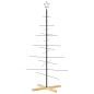 vidaXL Árbol de Navidad metal negro con base de madera 150 cm vidaXL Árbol de Navidad metal negro con base de madera 150 cm