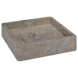vidaXL Lavabo gris mármol 40x40x10 cm