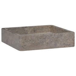 vidaXL Lavabo gris mármol 40x40x10 cm