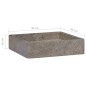 vidaXL Lavabo gris mármol 40x40x10 cm vidaXL Lavabo gris mármol 40x40x10 cm