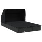 vidaXL Tumbona 2 personas toldo plegable ratán PE negro 213x118x97 cm vidaXL Tumbona 2 personas toldo plegable ratán PE negro 213x118x97 cm