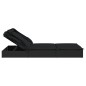 vidaXL Tumbona 2 personas toldo plegable ratán PE negro 213x118x97 cm vidaXL Tumbona 2 personas toldo plegable ratán PE negro 213x118x97 cm