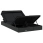 vidaXL Tumbona 2 personas toldo plegable ratán PE negro 213x118x97 cm vidaXL Tumbona 2 personas toldo plegable ratán PE negro 213x118x97 cm