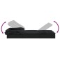vidaXL Tumbona 2 personas toldo plegable ratán PE negro 213x118x97 cm vidaXL Tumbona 2 personas toldo plegable ratán PE negro 213x118x97 cm