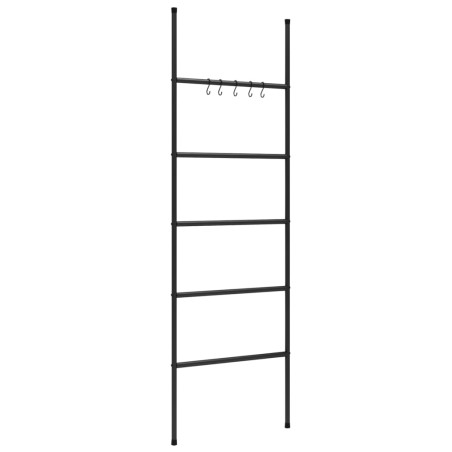 vidaXL Toallero en escalera con 5 niveles hierro negro 58x175 cm