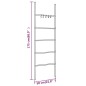 vidaXL Toallero en escalera con 5 niveles hierro negro 58x175 cm vidaXL Toallero en escalera con 5 niveles hierro negro 58x175 cm