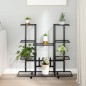 vidaXL Soporte para flores con ruedas hierro negro 94,5x24,5x91,5 cm vidaXL Soporte para flores con ruedas hierro negro 94,5x24,5x91,5 cm