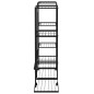vidaXL Soporte para flores con ruedas hierro negro 94,5x24,5x91,5 cm vidaXL Soporte para flores con ruedas hierro negro 94,5x24,5x91,5 cm