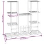 vidaXL Soporte para flores con ruedas hierro negro 94,5x24,5x91,5 cm vidaXL Soporte para flores con ruedas hierro negro 94,5x24,5x91,5 cm