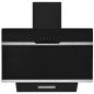 vidaXL Campana extractora acero inoxidable vidrio templado negro 60 cm vidaXL Campana extractora acero inoxidable vidrio templado negro 60 cm