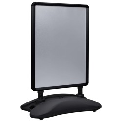vidaXL Soporte para carteles A1 base de agua aleación aluminio negro