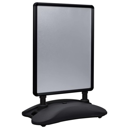 vidaXL Soporte para carteles A1 base de agua aleación aluminio negro