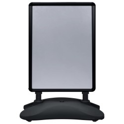 vidaXL Soporte para carteles A1 base de agua aleación aluminio negro