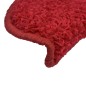 vidaXL Alfombras de peldaños de escalera 15 uds rojo 65x21x4 cm vidaXL Alfombras de peldaños de escalera 15 uds rojo 65x21x4 cm