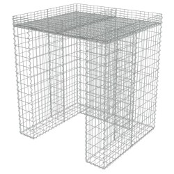 vidaXL Muro de gaviones para contenedor de basura acero 110x100x130cm