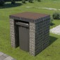 vidaXL Muro de gaviones para contenedor de basura acero 110x100x130cm vidaXL Muro de gaviones para contenedor de basura acero 110x100x130cm