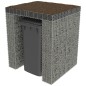 vidaXL Muro de gaviones para contenedor de basura acero 110x100x130cm vidaXL Muro de gaviones para contenedor de basura acero 110x100x130cm