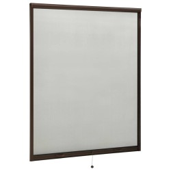 vidaXL Mosquitera enrollable para ventanas marrón 150x170 cm
