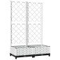 vidaXL Jardinera con enrejado PP blanco 80x40x121,5 cm